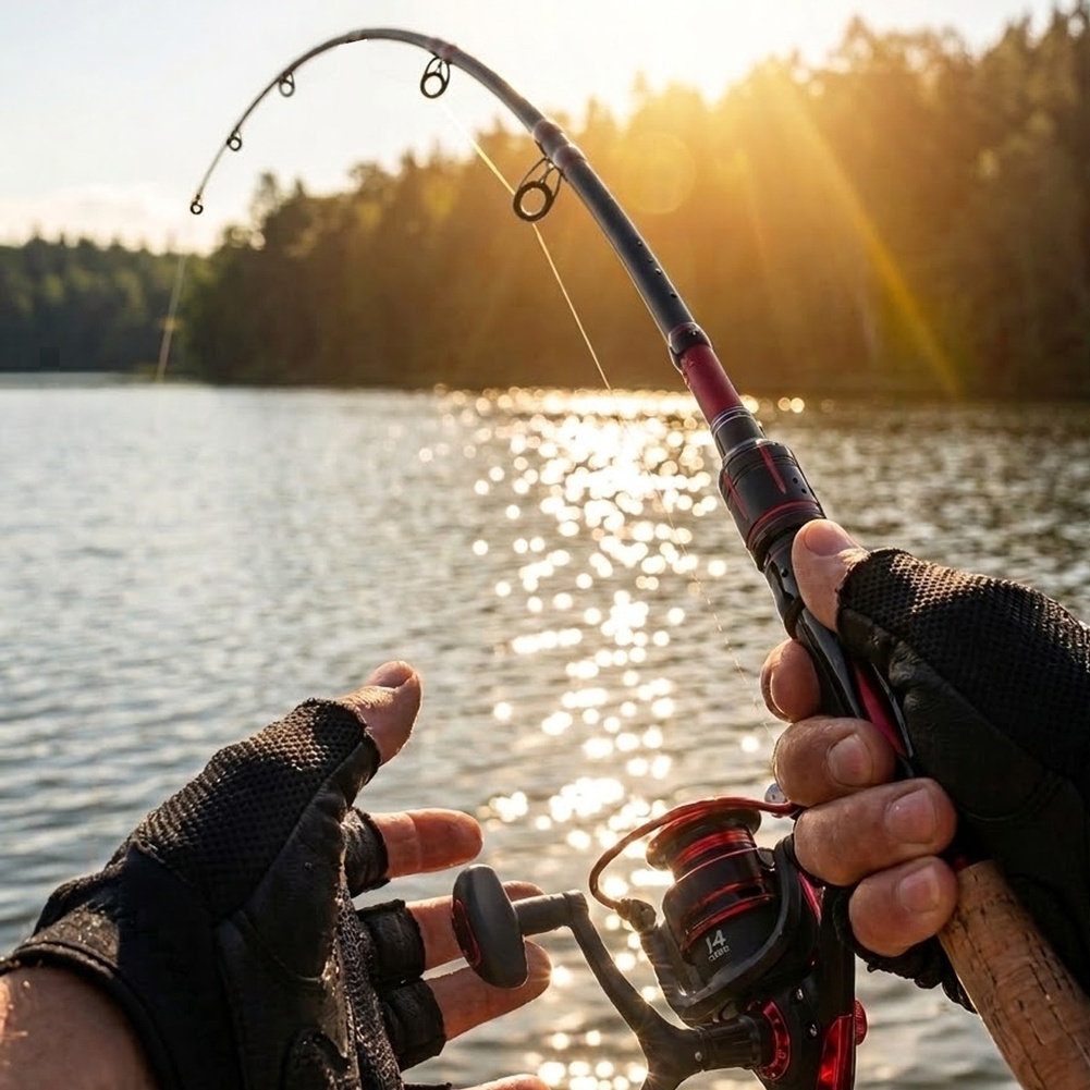 Fishing Rod Combo - Canne à pêche ultralégère en fibre